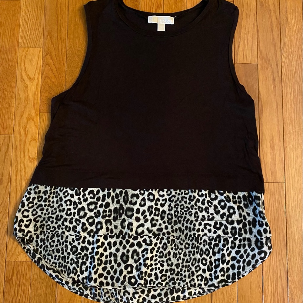 CALVIN KLEIN SLEEVELESS TOP WITH ANIMAL PRINT